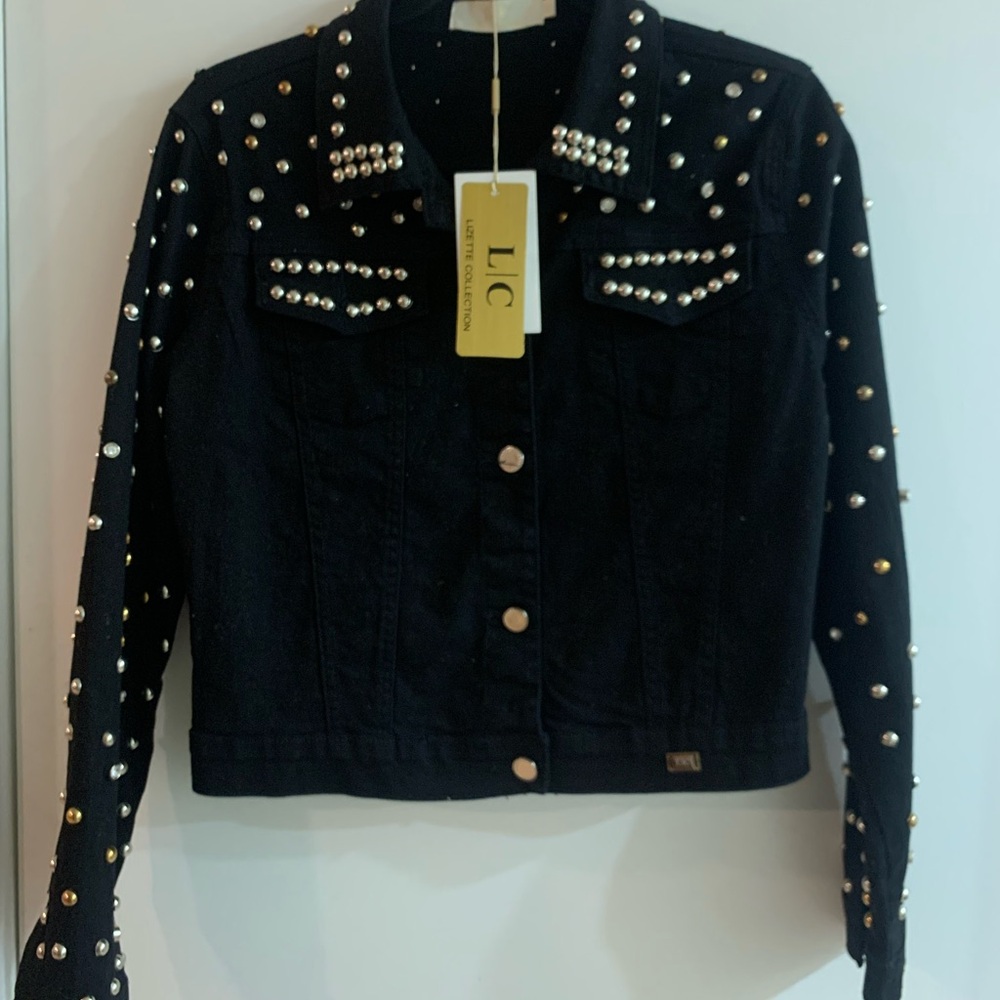 Black Studded Women's Jacket